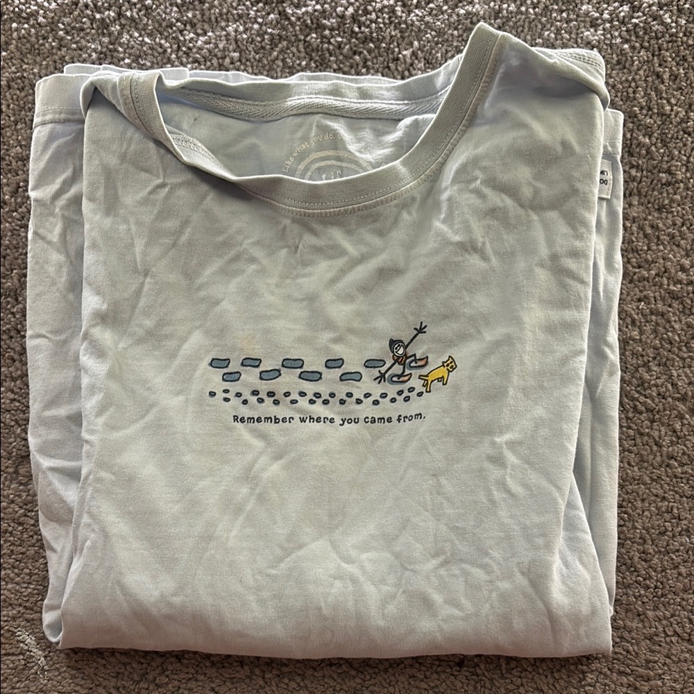 Life Is Good Light Gray Long Sleeve Tee